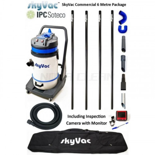 Priemyselný vysávač SKYVAC COMMERCIAL do výšok s kamerovým systémom