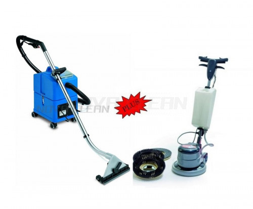 Sada na profesionálne čistenie kobercov - tepovač SABRINA NEW SILENT + jednokotúčový stroj