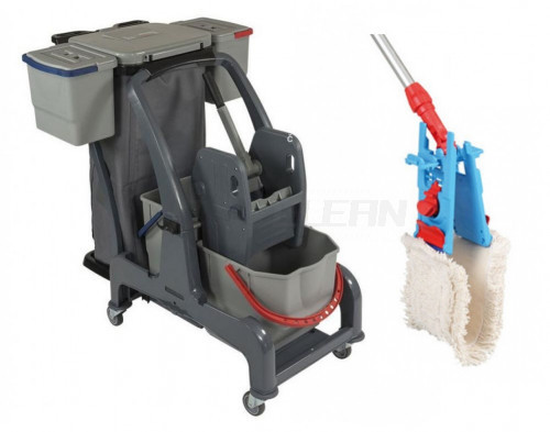 Upratovací PROFI set - vozík PROFICART Combi  + komplet PROFI mop